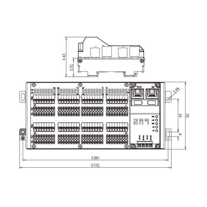 Profinet protocol、64DI/DO adaptive configuration、NPN、RJ45 network port、IP20 remote module、009A72